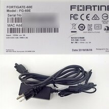 ＃Fortinet/フォーティネット Fortigate-60E (FG-60E) ファイアウォール ACアダプタ付属 初期化済 No.15_画像4