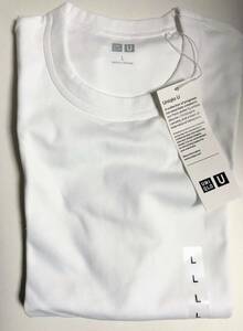 新品 ユニクロ　クルーネックＴ（半袖）白 レディース Lサイズ 綿100％★Tシャツ