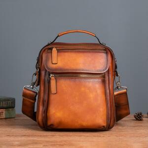  beautiful goods shoulder bag men's antique diagonal .. bag messenger bag 2. cow leather original leather cow leather leather vertical iPad storage 