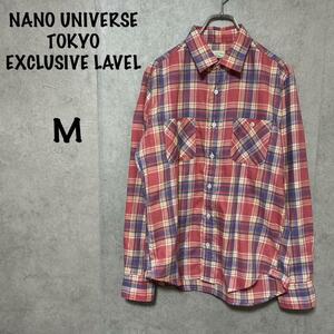 【nano universe】ナノユニバース（M）ネルチェックシャツ＊カジュアル