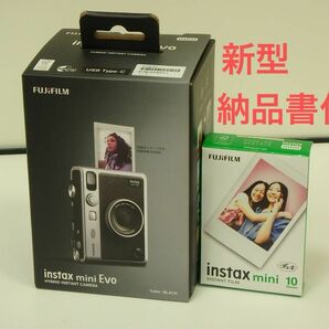 フジ instax mini EVO ブラック TypeｰCモデル フイルム付