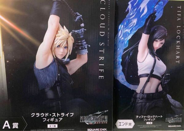 新品　ff7 一番くじ　a賞エンド賞セット　クラウド　ティファ　フィギュア