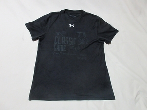 R-74★アンダーアーマー 1310139♪黒色/バスケットボール/THE CLASSIC GAME/半袖Tシャツ(LG)★