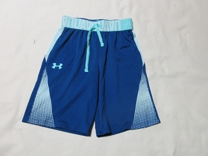 R-310* Under Armor *1320073! navy blue x light blue /fe- door way shorts / Junior girls shorts (YXL)*