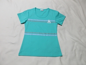 R-388★lecoq(ルコック)QB-015361♪青色/半袖Tシャツ(L)★