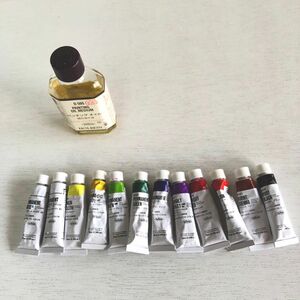 ホルベイン　油絵絵の具 10ml 12本 習作用 + ペインティングオイル