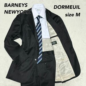 1 jpy ~ ultimate beautiful goods BARNEYS NEYYORK Barneys New York suit setup do-meru cloth stripe M size corresponding black 1 start 