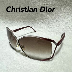 1 иен ~ превосходный товар Christian Dior Christian Dior солнцезащитные очки wine red I одежда 