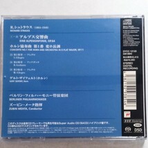 メータ / BPO　SACDハイブリッド盤　R.シュトラウス：アルプス交響曲、ホルン協奏曲第1番　ザイフェルト(hr)　名盤_画像2