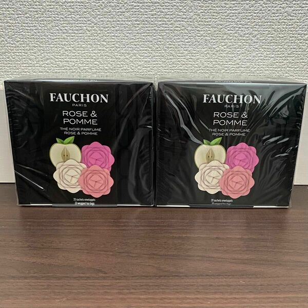 【フォション】　紅茶　ティーバッグ　アップル&ローズ　40g（20袋）2箱