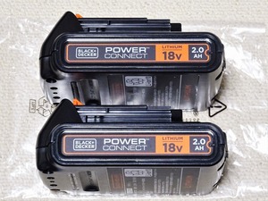  черный and decker 18V2.0AH lithium ион аккумулятор / батарейка BL2018 2 шт. комплект (BLACK+DECKER EVO185 EVO183 B1 P1 E1 GEVO183N)