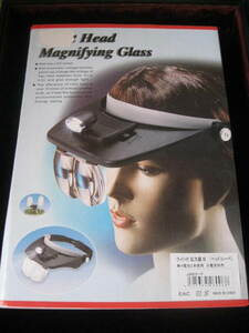 < magnifying glass LED lighting attaching head magnifier new goods unused >