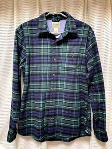 【新品・未使用品】L.L.Bean ネルシャツ ブルー系 長袖 チェック柄 長袖シャツ　フランネルシャツ