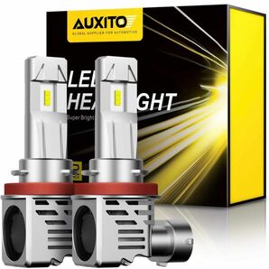 【送料込み】AUXITO LEDヘッドライト2個 H8・H11・H16 6,500K 12,000LM ホワイト車検対応