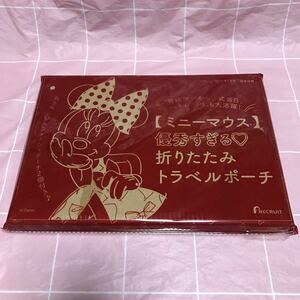 ミニーマウス　優秀すぎる 折りたたみトラベルポーチ　ゼクシィ　2024年5月号　付録　取り外しＯＫメッシュポーチ2個付き