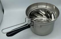 y1545E 未使用品 くるくる鍋 ガス専用鍋 直径18cm 説明書有 あく取り簡単 料理時間 手間 ガス代 節約 エコ鍋_画像4