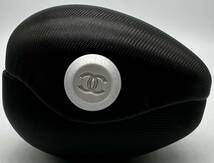 y1567TT シャネル CHANEL サングラスケース 眼鏡ケース ケースのみ 箱あり ブラック ロゴ入り 袋 コレクション サングラス 黒 メガネ 小物_画像3