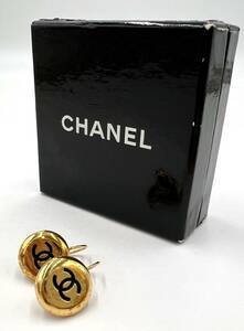 g1071SK　CHANEL シャネル ヴィンテージ ココマーク ラウンド ピアス 2個