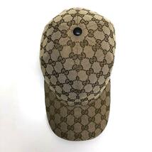 ☆超美品☆GUCCI GGキャンバス シェリー キャップ 帽子 ベージュ XL_画像5