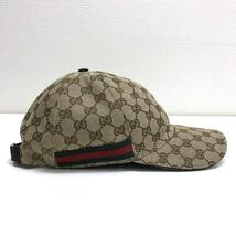 ☆超美品☆GUCCI GGキャンバス シェリー キャップ 帽子 ベージュ XL_画像4