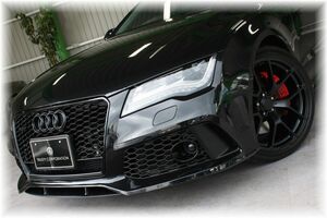 ☆2011～2015 アウディ前期A7用☆RS7Lookウレタン製フロントバンパー＆RSグリル＆リップスポイラーset☆A7S7RS7・新品 エアロ