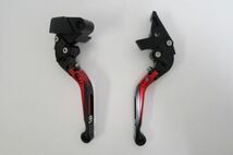 NINJA400 NINJA400R NINJA650R ER-6N/F ビレットレバーロング 黒×赤 【ae-k-ninja400-i】_画像2