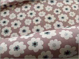 mets*5m*.... flower floral print *smoke pink*oks* cloth cloth 2G