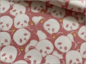 mets*4.1m* Panda *pink*oks* лицо рисунок * хлопок * ткань 44B