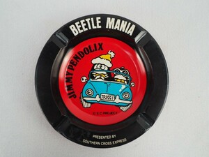 7T231116 昭和レトロ 当時物 BEETLE MANIA ビートルマニア JIMMY PENDOLIX ジミーペンドリックス 灰皿 直径140mm