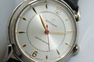 1円～ 超希少モデル☆CITIZEN 銀製SV925【シチズン CENTER SECOND】メンズ