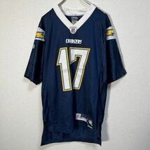 NFL　リーボック ゲームシャツ　チャージャーズ　ユニフォーム　アメフト37 古着　入手困難　激レア　希少 人気　chargers　riversネイビー_画像1