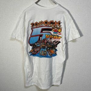 ギルダン　半袖Tシャツ　モーターボート　テンガロンハットレース記念白T72 古着　入手困難　激レア　希少 人気　バックプリント　ルート66