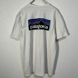 パタゴニア　メキシコ製　半袖Tシャツ　デカロゴ　白T　ワンポイントロゴ72 古着　入手困難　激レア　希少 人気　アウトドア　キャンプに