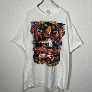 ギルダン　半袖Tシャツ　レーシングカー　カート　白Tクラッシックレーサー39 古着　入手困難　激レア　希少 人気　バックプリントホワイト