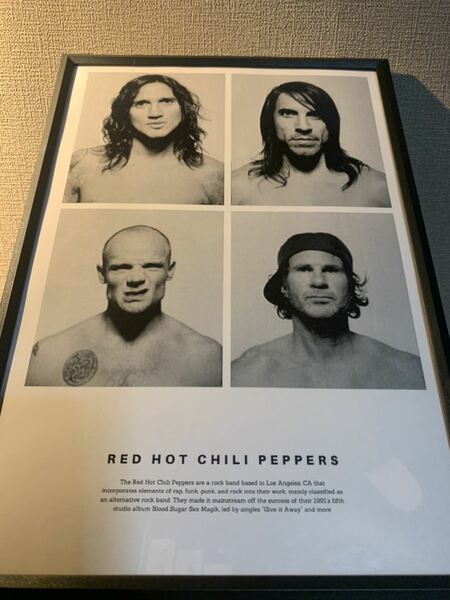 RED HOT CHILI PEPPERS レッチリ B5 ポスター 額付き 送料込み ①