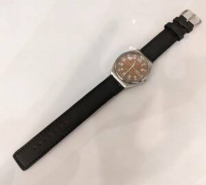 【11577】SEIKO セイコー オートマ 自動巻き SEIKO5 ファイブ 腕時計 6309-5100 アナログ 3針 デイト 社外ベルト 服飾小物 時間 装飾品