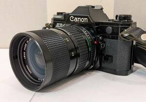 【11436】CANON　キャノン　AE-1　ブラック　ボディ　ZOOM　LENZ　FD　35-70mm　1:4　レンズ付　一眼レフ　フィルムカメラ