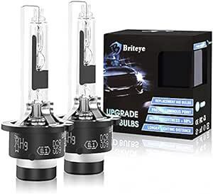 Briteye ヘッドライト D2R HIDバルブ 6500K 車検対応 純正交換用 HIDライト 12V車用 HID 電球 35