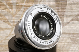 Carl Zeiss Jena (カールツァイス・イエナ)　Tessar 5cm/f2.8 (nickel)《沈胴式》（超美品/整備済）Cマウント：正常なるもジャンク扱い出品