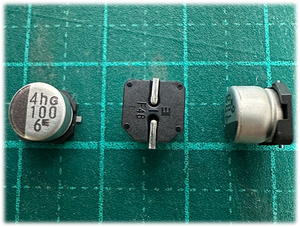 ＜ジャンク箱＞SMT 電解コンデンサ100uF6V　10個