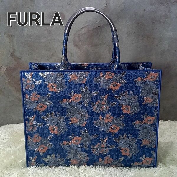 【未使用級】フルラ　FURLA　オポチュニティー　トートバッグフラワー2024