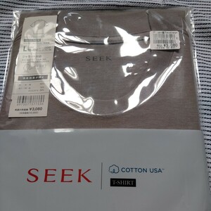 新品 ジャケット対応する Tシャツ Lサイズ SEEK コットン 消臭効果 襟高設計 日本製 クルーネック スモークグレー インナー シャツ グンゼ