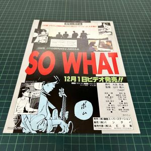 チラシ SO WHAT ビデオ発売 大友克洋（原作） 南渕一輝 矢野泰二 