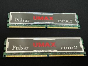 格安スタート 2枚セット UMAX Pulsar DCDDR2-4GB-800 PCメモリーカード 4GB 