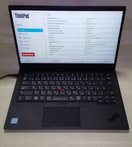 【Bios OK】 Lenovo ThinkPad X1 Carbon 20QE i5-8265U/8GB 第8世代 ⑯