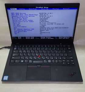 【Bios OK】 Lenovo ThinkPad X1 Carbon 20KG i5-8250U/8GB 第8世代 ①