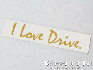 新品｜S660.COM　SPIDER　I Love Drive.ステッカー【ゴールド】×1枚　S660(JW5)　【エスロクロクマルドットコム】