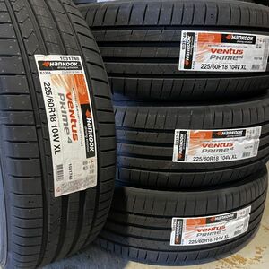 最短当日発送 2024年製 ハンコック VENTUS PRIME 4 SUV 225/60R18 104V XL 4本 SET 個人宅OK 正規品 K135A HANKOOK 数量限定在庫特価