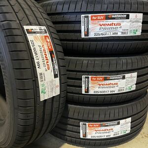 最短当日発送 2024年製 ハンコック VENTUS PRIME 4 SUV 225/60R17 99V 4本 SET 個人宅OK 正規品 K135A HANKOOK 数量限定在庫特価