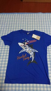 ♪137☆未使用・保管品☆半袖Tシャツ　青SHARK150